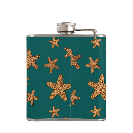 Oranje tongpatroon heupfles (Achterkant)