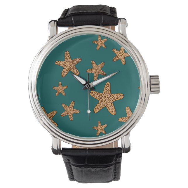 Oranje tongpatroon horloge (Voorkant)