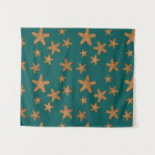 Oranje tongpatroon wandkleed (Voorkant (horizontaal))