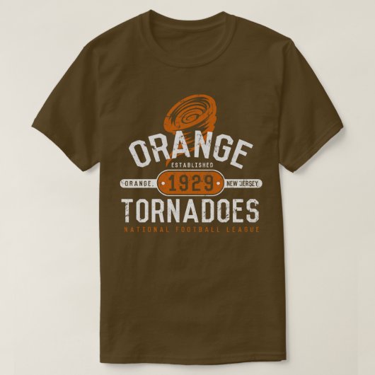 Oranje tornado's t-shirt (Design voorkant)