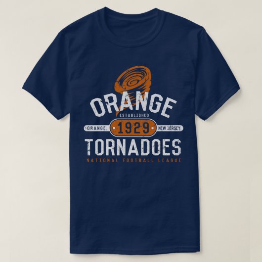 Oranje tornado's t-shirt (Design voorkant)