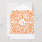 Oranje Tortelduifjes Reflectie Weddenschappen Uitn Kaart (Voorkant)