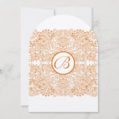 Oranje Tortelduifjes Reflectie Weddenschappen Uitn Kaart (Voorkant)