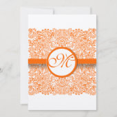 Oranje Tortelduifjes Reflectie Weddenschappen Uitn Kaart (Voorkant)