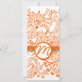 Oranje Tortelduifjes - Uitnodiging tot bruiloft (Achterkant)