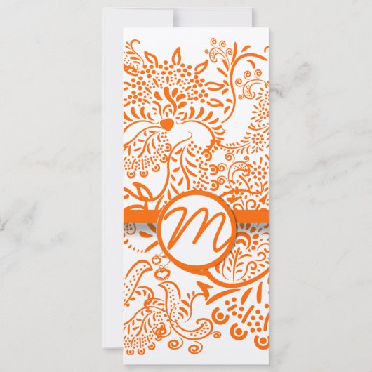 Oranje Tortelduifjes - Uitnodiging tot bruiloft (Achterkant)