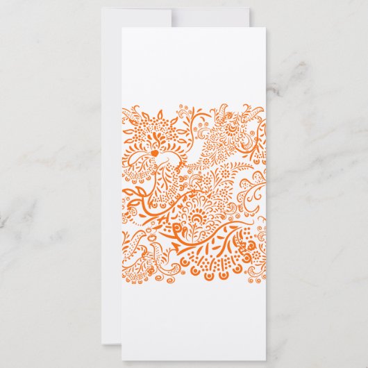 Oranje Tortelduifjes - Uitnodiging tot bruiloft (Achterkant)