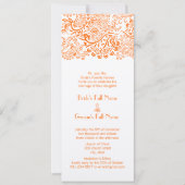 Oranje Tortelduifjes - Uitnodiging tot bruiloft (Voorkant)