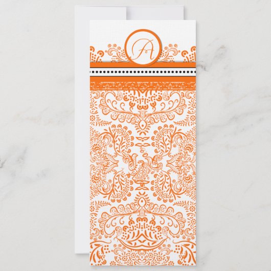 Oranje Tortelduifjes - Uitnodiging tot bruiloft (Achterkant)