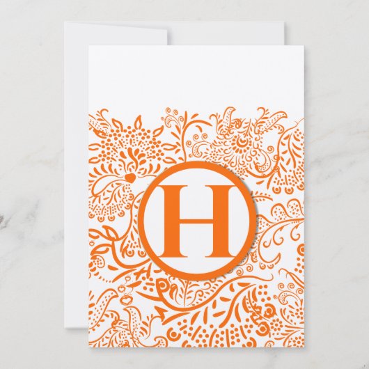 Oranje Tortelduifjes - Uitnodiging tot bruiloft (Achterkant)