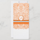 Oranje Tortelduifjes - Uitnodiging tot bruiloft (Voorkant)