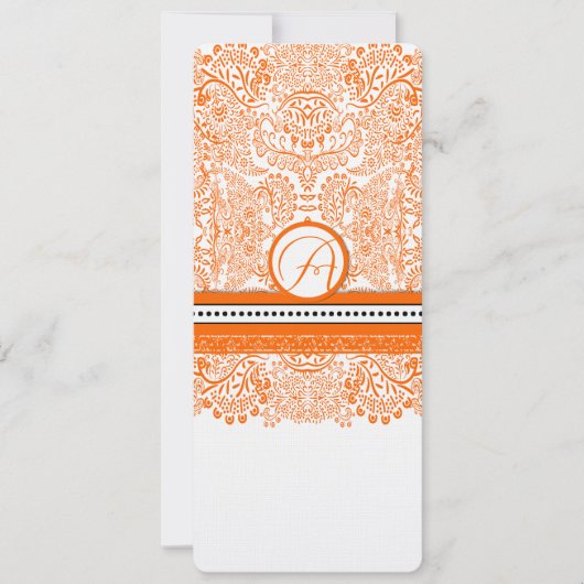 Oranje Tortelduifjes - Uitnodiging tot bruiloft (Voorkant)