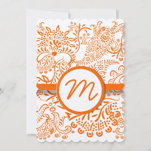 Oranje Tortelduifjes - Uitnodiging tot bruiloft (Achterkant)