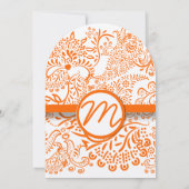 Oranje Tortelduifjes - Uitnodiging tot bruiloft (Achterkant)