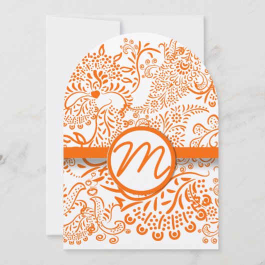 Oranje Tortelduifjes - Uitnodiging tot bruiloft (Achterkant)