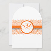 Oranje Tortelduifjes uitnodiging tot het huwelijk  (Voorkant)