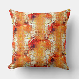 Oranje tot beige, herhaald gebogen gehammerd glas kussen