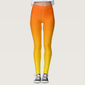 Oranje tot geel gradiënt ombre leggings (Voorkant)