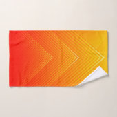 Oranje tot geel meetkundig omgrenzingsprofiel bad handdoek (Handdoek)