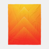 Oranje tot geel meetkundig omgrenzingsprofiel fleece deken (Voorkant)