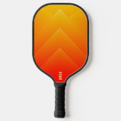 Oranje tot geel meetkundig omgrenzingsprofiel pickleball paddle (Achterkant)