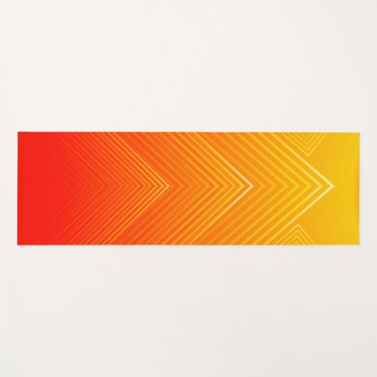 Oranje tot geel meetkundig omgrenzingsprofiel yogamat (Voorkant (horizontaal))