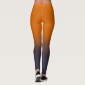Oranje tot Paarse gradiënt ombre Leggings (Achterkant)