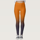 Oranje tot Paarse gradiënt ombre Leggings (Voorkant)