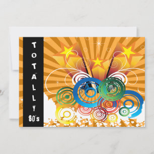 oranje totaal 80 retro party Invitation Kaart