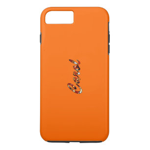 Oranje Tough Style iPhone 7 Plus hoesje voor Carol