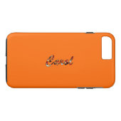 Oranje Tough Style iPhone 7 Plus hoesje voor Carol (Achterkant (Horizontaal))
