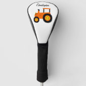Oranje Tractor Design Golfheadcover (Voorkant)