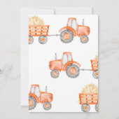 Oranje tractor elke leeftijd Boerderij verjaardags Kaart (Achterkant)