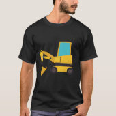 Oranje tractor kleine werktuigbouwkundige t-shirt (Voorkant)