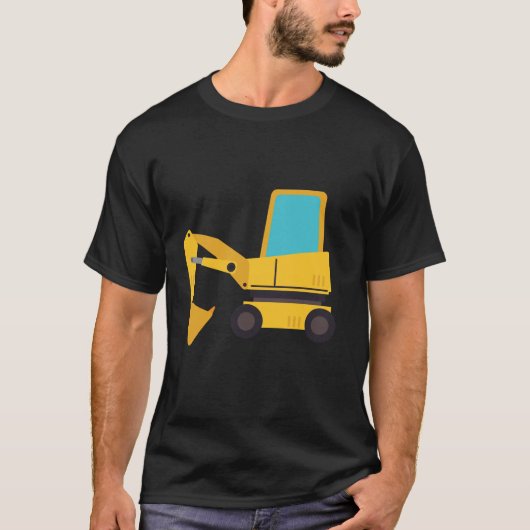 Oranje tractor kleine werktuigbouwkundige t-shirt (Voorkant)