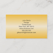 Oranje tractorboer visitekaartje (Achterkant)