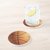 Oranje traditioneel Basketball, Zandsteen Onderzetter (Zijkant)