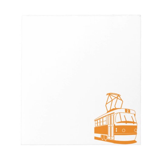 Oranje tram notitieblok (Voorkant)