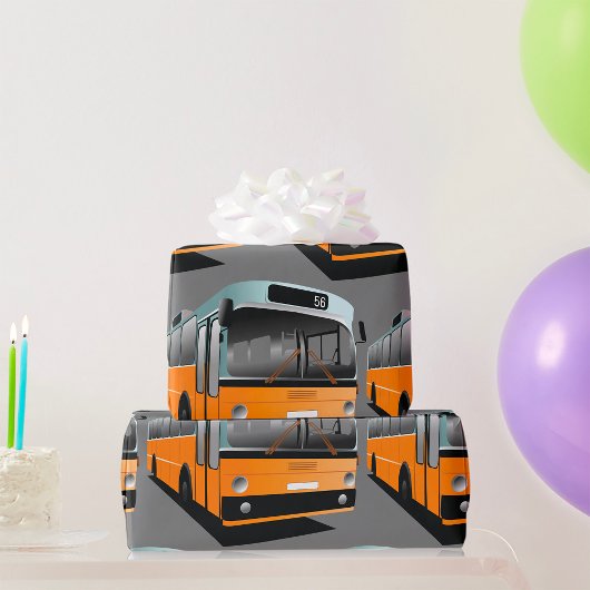 Oranje Transit Bus Route 56 Stadscommuter Cadeaupapier