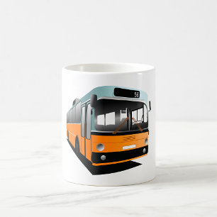 Oranje Transit Bus Route 56 Stadscommuter Koffiemok