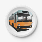 Oranje Transit Bus Route 56 Stadscommuter Papieren Bordje (Voorkant)