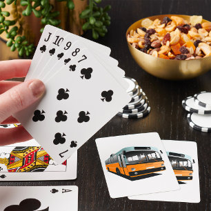 Oranje Transit Bus Route 56 Stadscommuter Pokerkaarten