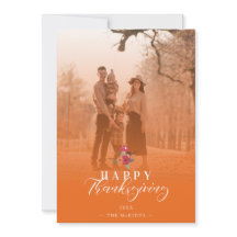 Oranje Transparantie Thanksgiving Familiefoto