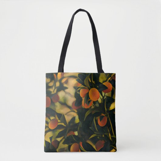 Oranje Tree Funky Canvas tas (Voorkant)