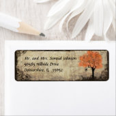 Oranje Tree Return-adreslabel Etiket (Insitu)