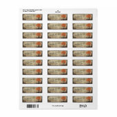 Oranje Tree Return-adreslabel Etiket (Full Sheet)