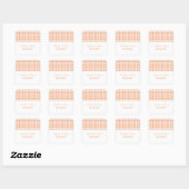 Oranje trekkers voor het bruiloft vierkante sticker (Vel)
