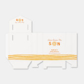 Oranje trendy hier komt het Son Baby shower Bedankdoosjes (Uitgevouwen)