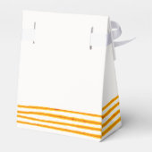 Oranje trendy hier komt het Son Baby shower Bedankdoosjes (Achterkant)