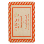 Oranje Trendy Stripes sparen de Magnet van de Datu Magneet (Verticaal)